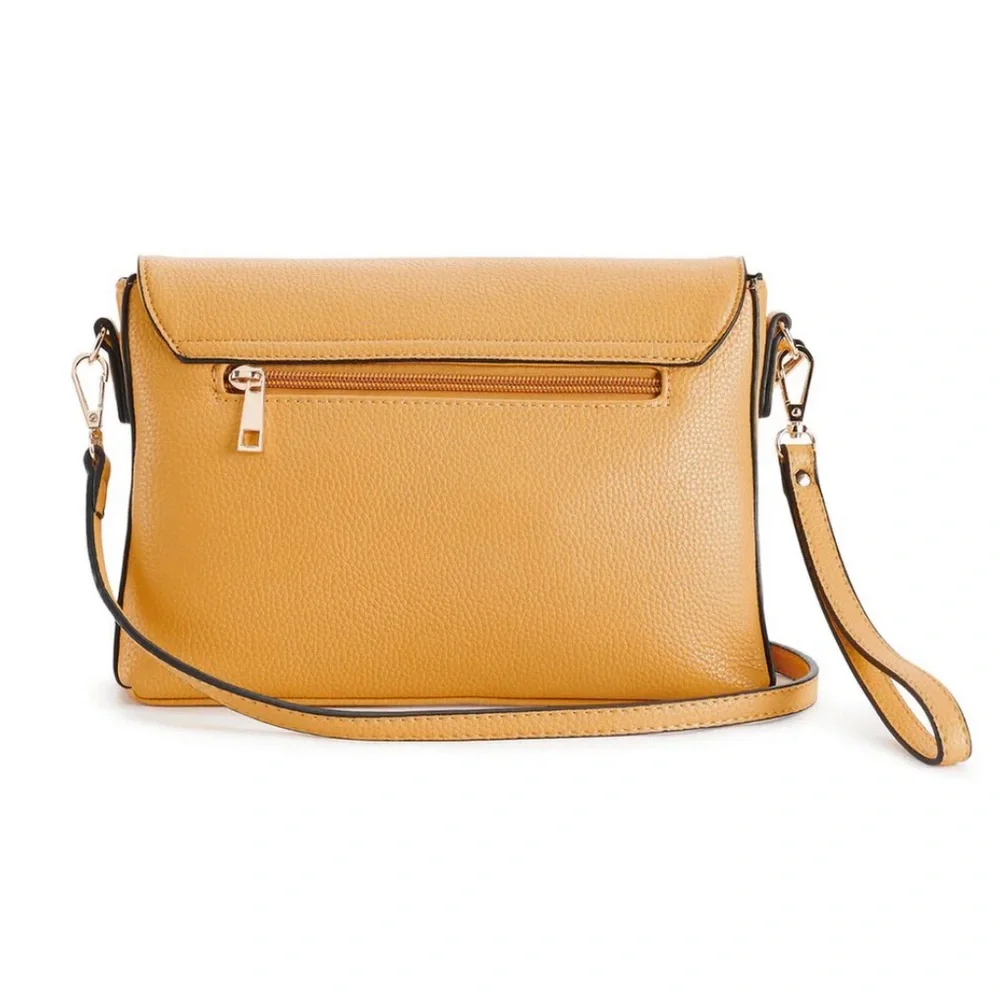 Mellow World‎ Vegan leather Elegant Yellow/ Mustard Crossbody Bag NEW